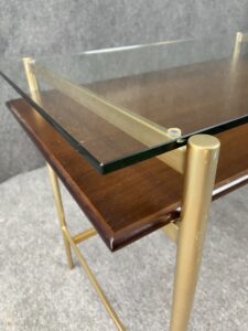 Petite West Elm Glass Top Desk