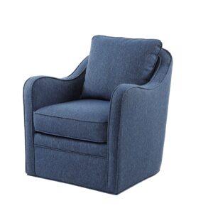 NEW Wide Seat Swivel Arm Chair in Blue
