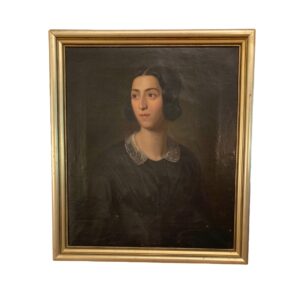 Antique Oil on Canvas Portrait of a Lady