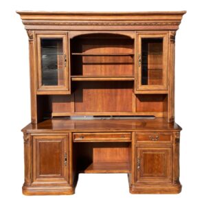 Desk with Bookcase Top Attributed to Hooker Furniture