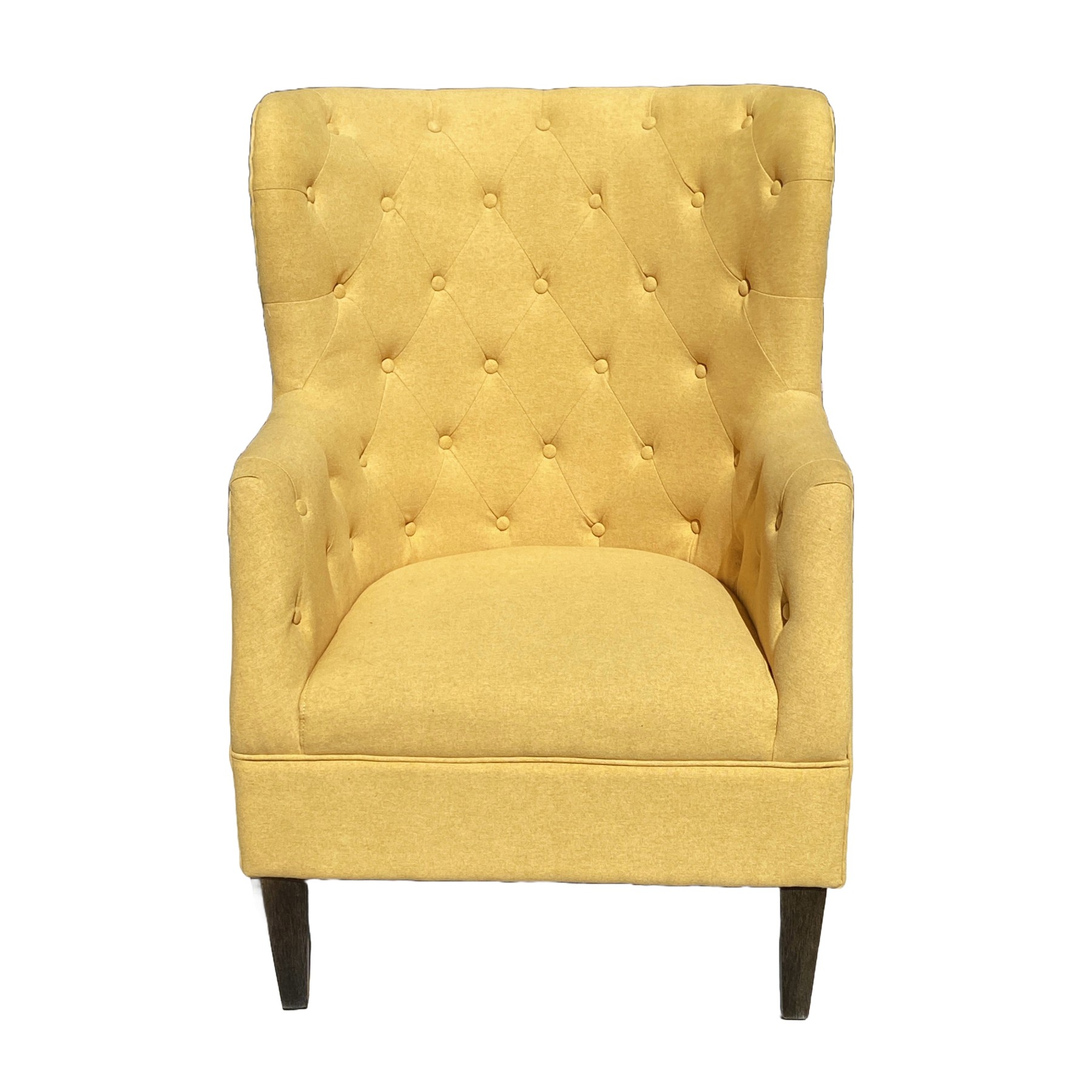 Classic Concepts Yellow Tufted Arm Chair