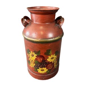 Early 1900's Painted Milk Can
