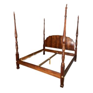 Henredon Flamed Mahogany King Size Bed Frame