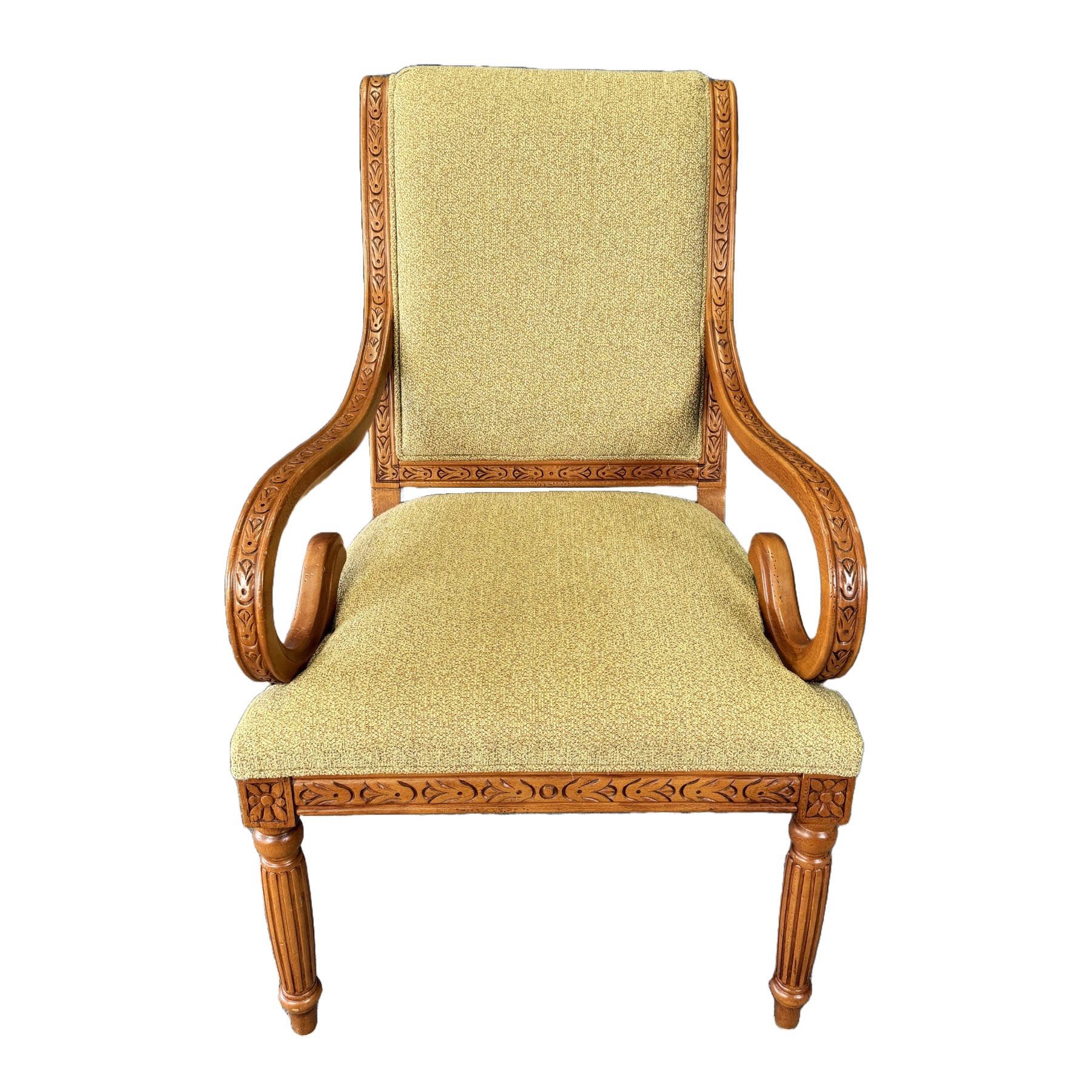 Scroll Form Fauteuil Armchair attributed to Fairfield