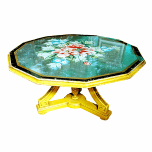 Hollywood Regency Reverse Painted Cocktail Table