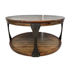 Rustic/Industrial Style Round Coffee Table