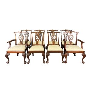 Set of 8 Chippendale Style Dining Chairs