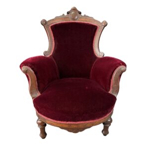 Maroon Victorian Parlor Chair