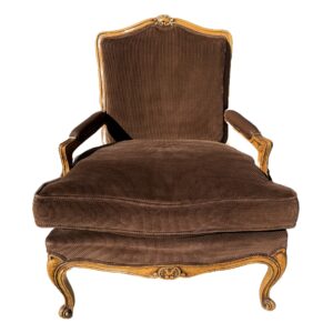 Contemporary Upholstered Fauteuil Arm Chair