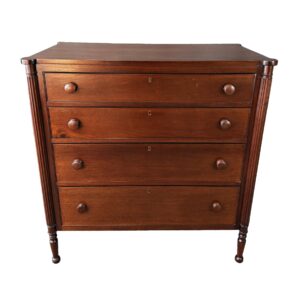 Early 1900's Mahogany Chest of Drawers with Cookie Corners