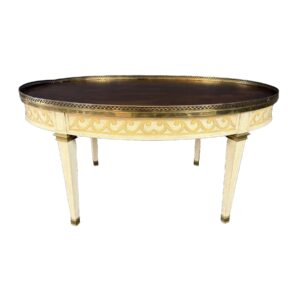 Baker Furniture Regency Themed Oval Coffee Table
