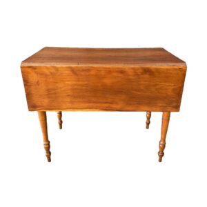 19th Century Cherry Turned Leg Drop-Leaf Table