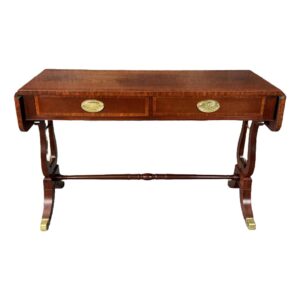 Baker Furniture Mahogany Drop-Leaf Console/Sofa Table