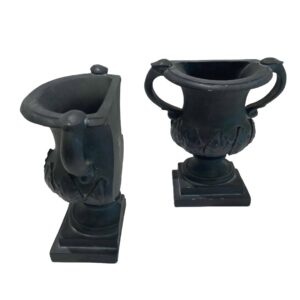 Pair of Vintage Grey Urn Shaped Bookends