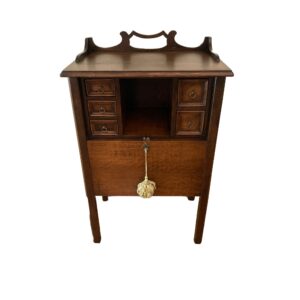 Vintage Nightstand with Unique Drop-Down Front