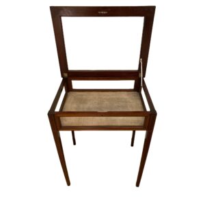 Mahogany Inlaid Display Case Table with Beveled Glass Top