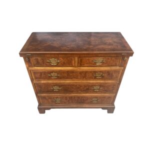 Baker Furniture Co. Burled Walnut Chest or Server with Fold Out Top