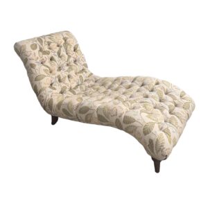 Arhaus "Audrey" Tufted Chaise with Floral Upholstery