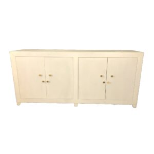 Contemporary White Four-Door Sideboard/Credenza