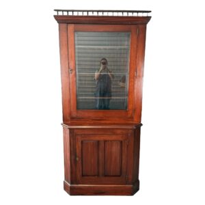c1900 Solid Walnut Corner Cabinet
