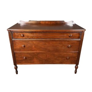 1960s Mahogany Dresser with Decorative Backboard