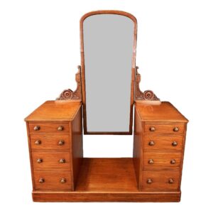 c1900 Solid Mahogany Drop Center Dressing Vanity