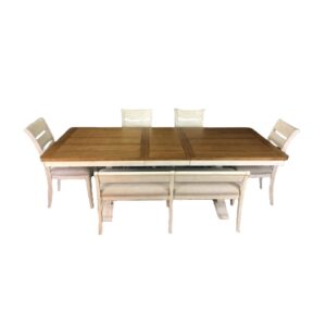 6 Piece Farmhouse Style Dining Set
