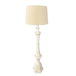 Distressed Painted Floor Lamp & Shade