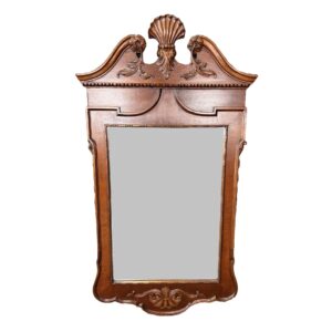 Link Taylor Solid Mahogany Shell Carved Mirror