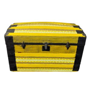 Early 1900's Yellow Dome Top Trunk