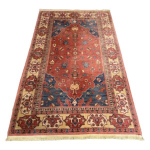 6x9 Coral and Blue Karastan Area Rug