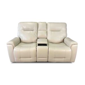 Like New Power Reclining Loveseat in Gray Leather