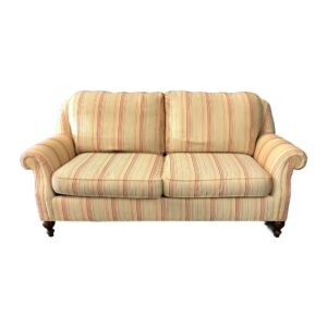 Sherrill Rolled Arm Striped Upholstered Sofa
