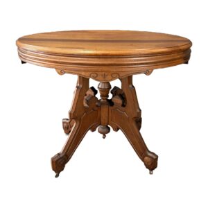 19th Century Solid Walnut Oval Accent Table