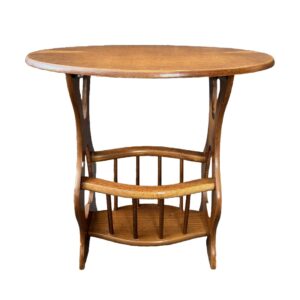 Oval Oak Book Table