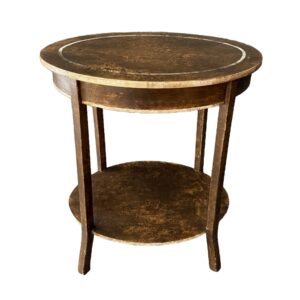 Rustic Oval Two Tier Side Table