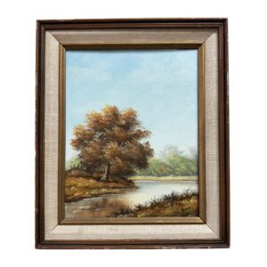 Original Oil on Board of Lake by Jenny Armstrong