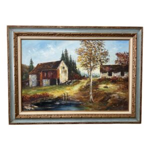 Original Oil on Canvas of Farmstead