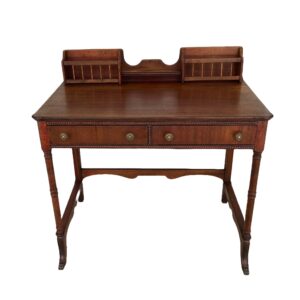 Antique Mahogany Faux Bamboo Desk