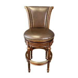 Leather Frontgate Barstool with Nailhead Trim