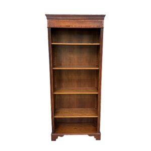 Early 1900's Mahogany Bookshelf with Inlaid Crown