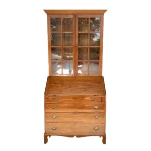 19th Century Mahogany Secretary Desk with Bookcase Top