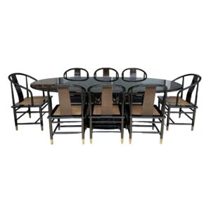 Vintage Henredon 9 Piece Chinoiserie Dining Set