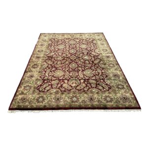9x12 Hand-Knotted Burgundy Area Rug