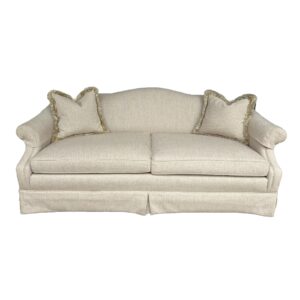 Tan Camel Back Sofa