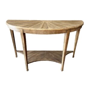 New American Drew Maurice Demilune Console Table with Sunburst Top