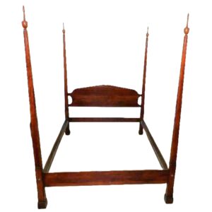 Cherry Queen Size Pencil Post Bed by Channel