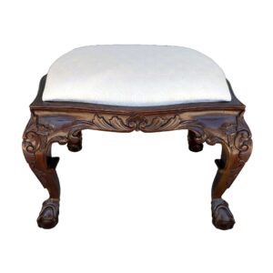 Mahogany Upholstered Vanity Bench