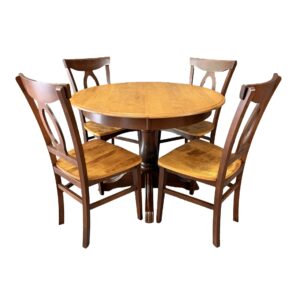 5 Piece Kitchen-Sized Dining Set with Two Leaves