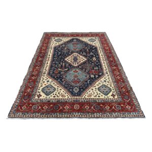 9x12 Red, White, and Blue Hand-Knotted Area Rug